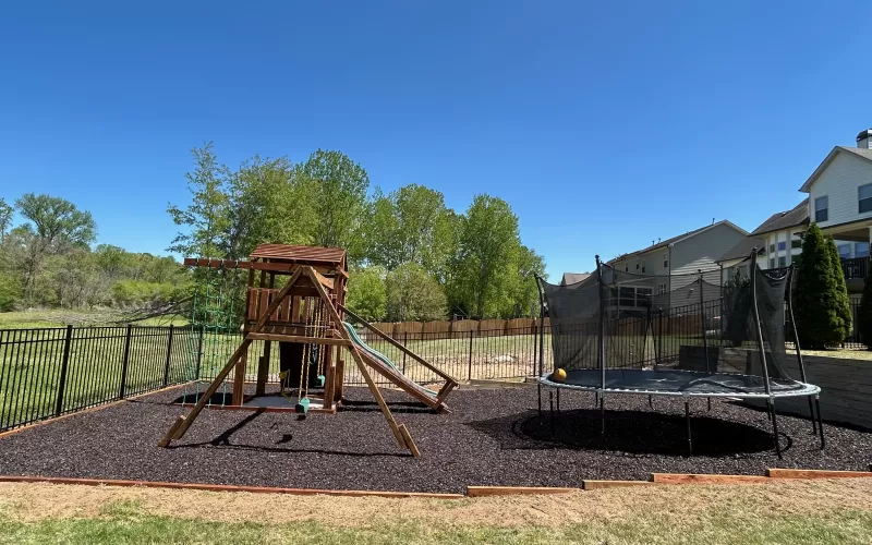 Brown Rubber Mulch Playscape