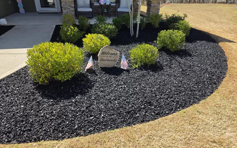 Black Rubber Mulch Landscaping