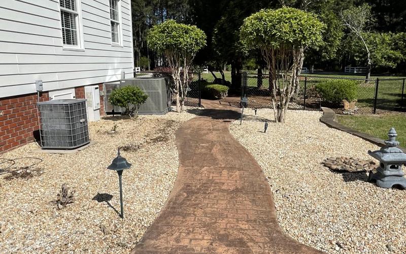Landscaping with Rocks Before Photo