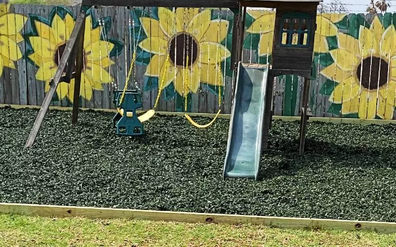 Daycare with rubber mulch playground