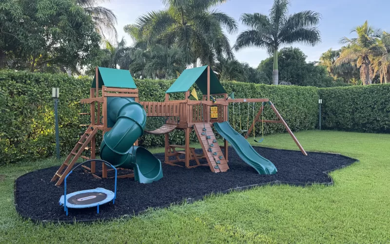 Mega Playground with Black Rubber Mulch