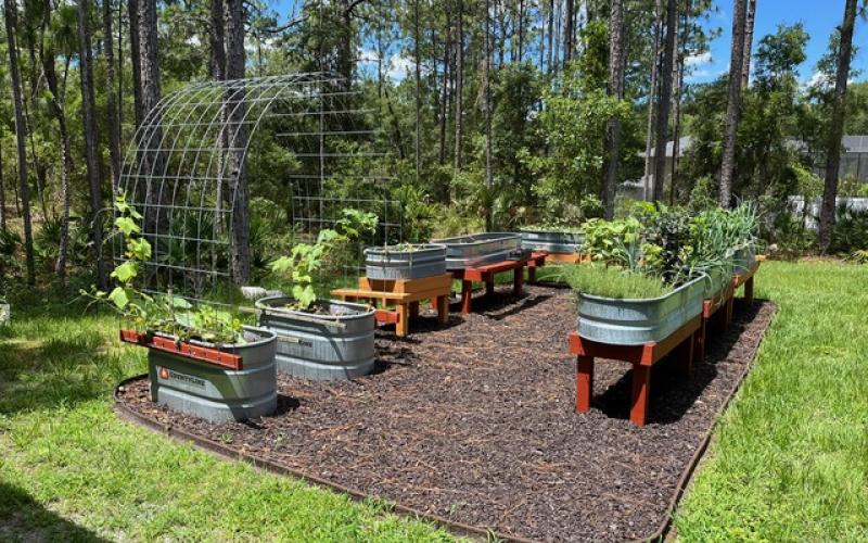 Raised Garden Bed With Rubber Mulch Footing