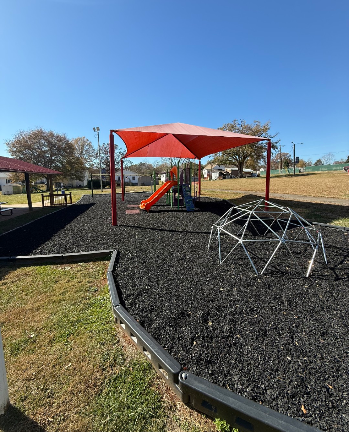 Municipal Playground with Rubber Mulch