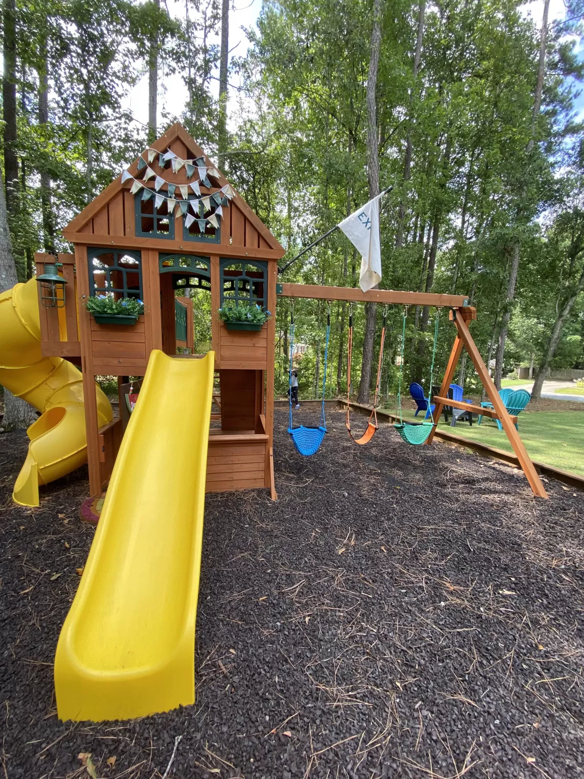Playground with Brown Rubber Mulch in Georgia