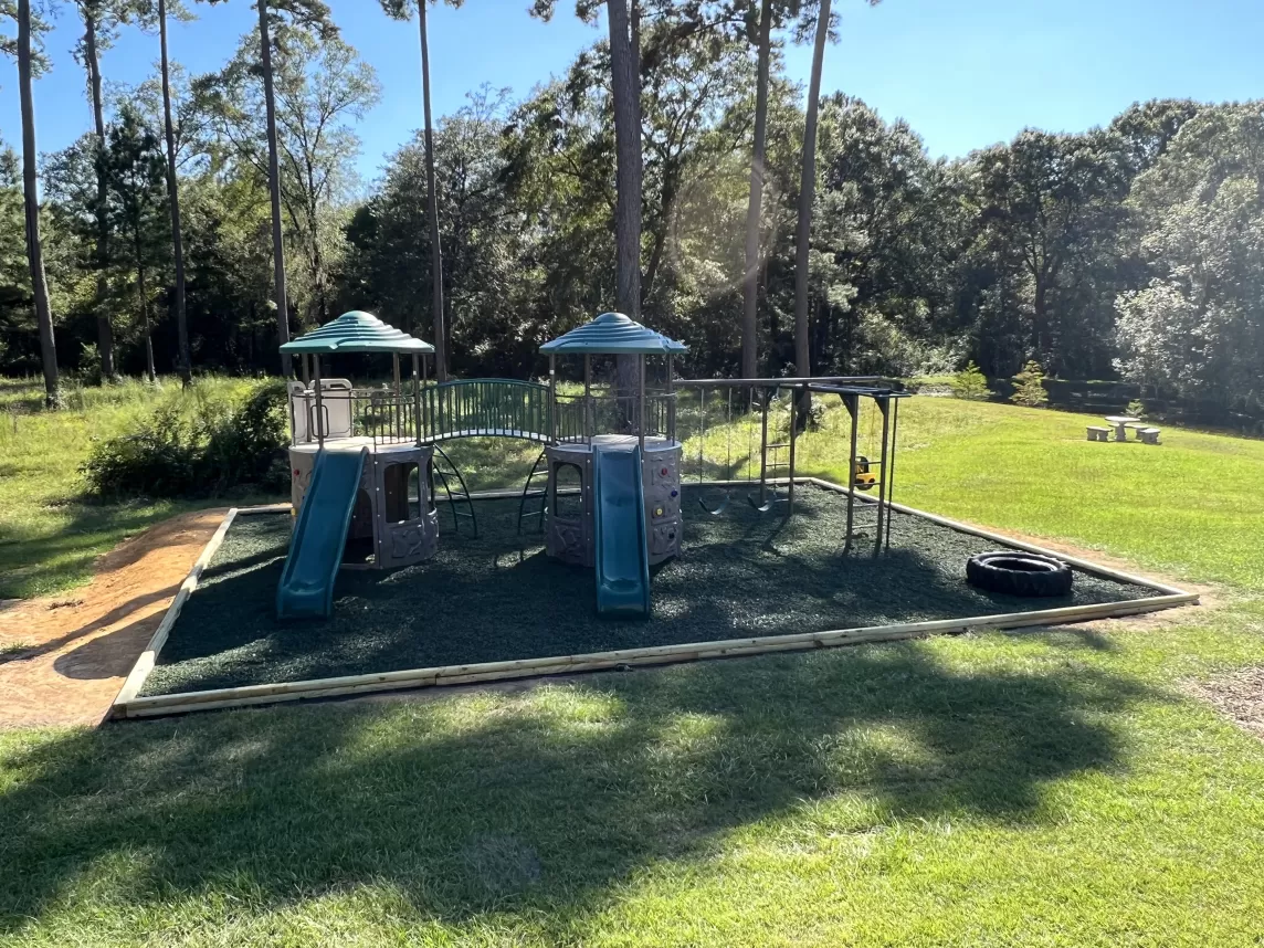 Playground with Green Rubber Mulch Base