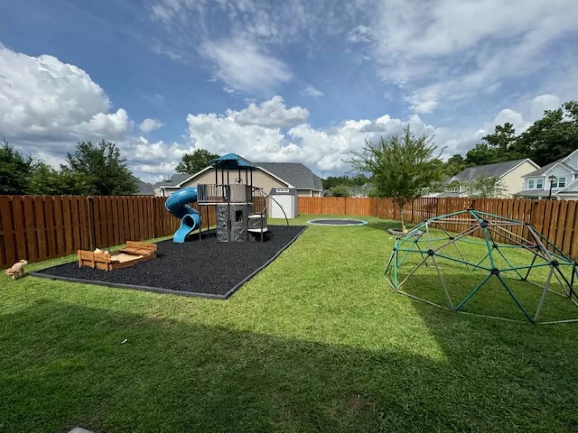 Playground with Black Rubber Mulch