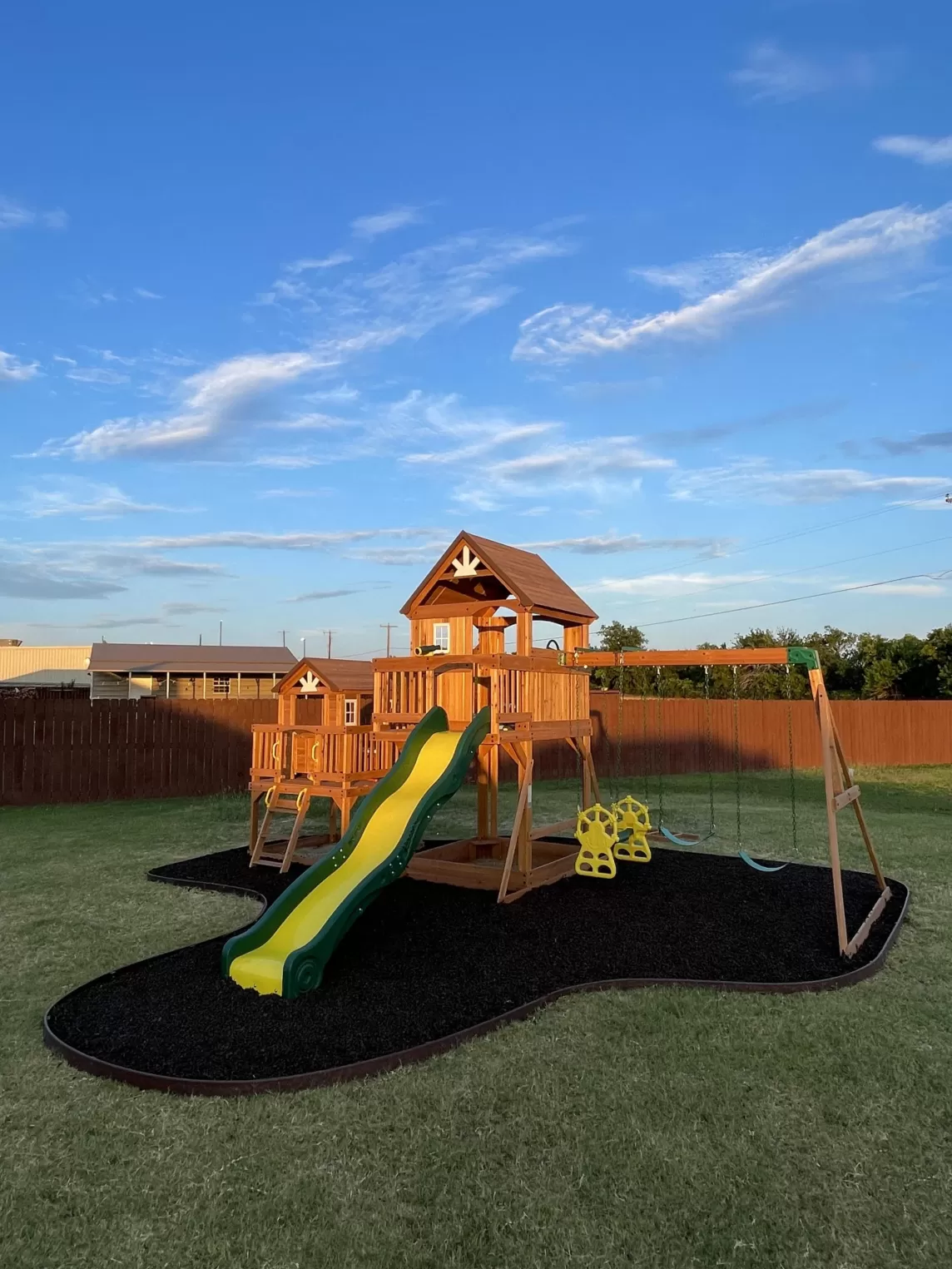 Playground with Rubber Mulch Ground Cover