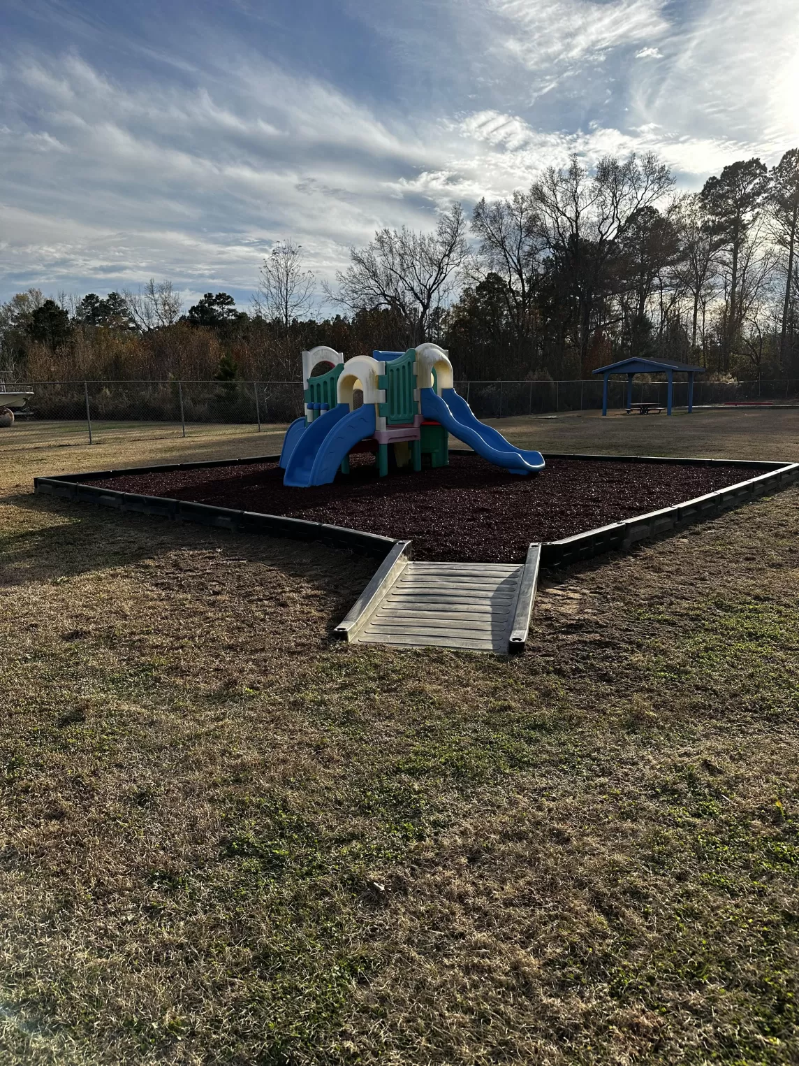 Brown Rubber Mulch Playground