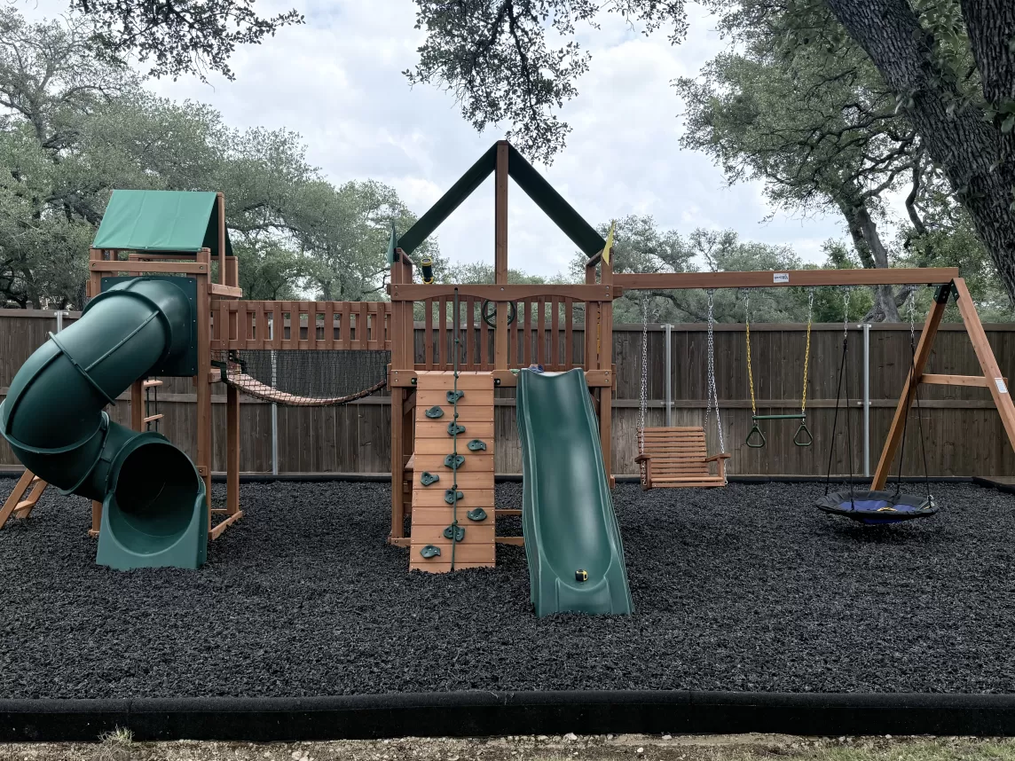 Playground with Natural Rubber Mulch