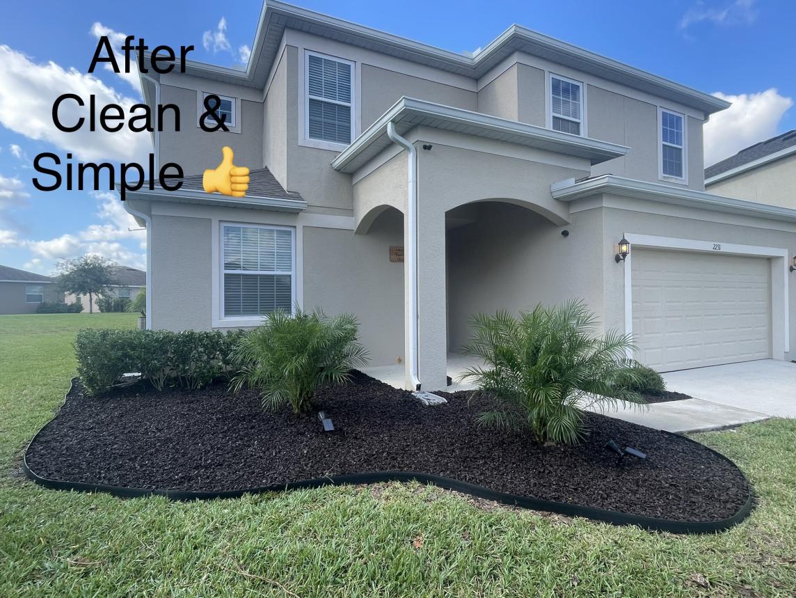 Brown Rubber Mulch Landscaping House with brown rubber mulch landscape bed in front