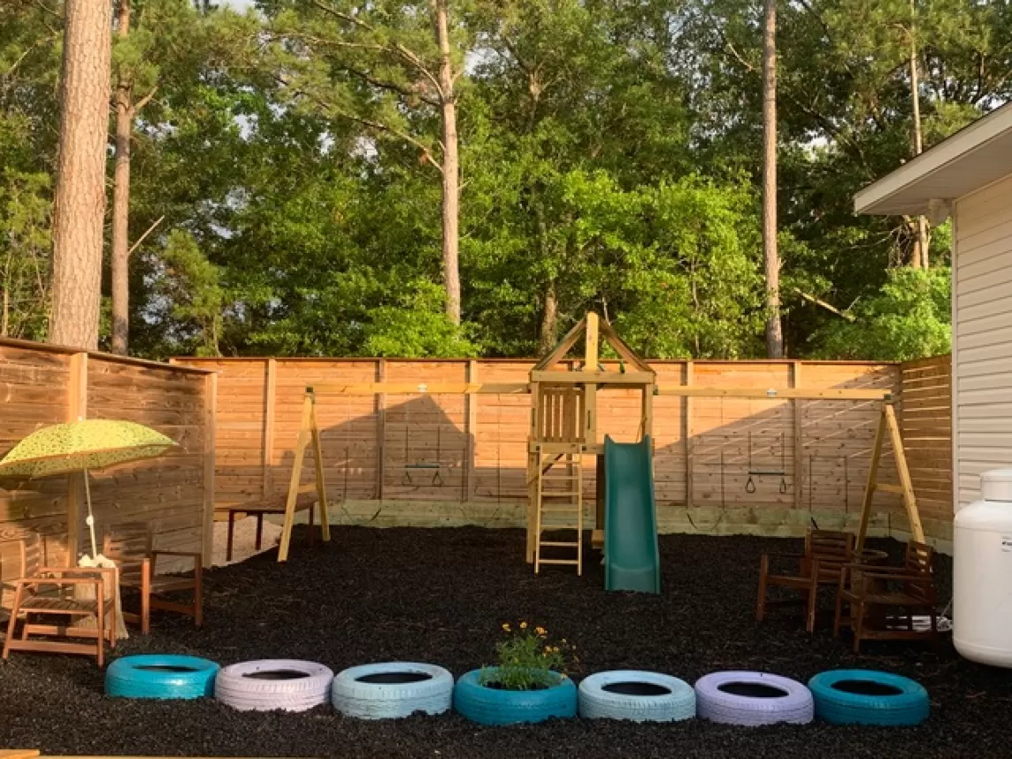 Rubber Mulch Play Area for School
