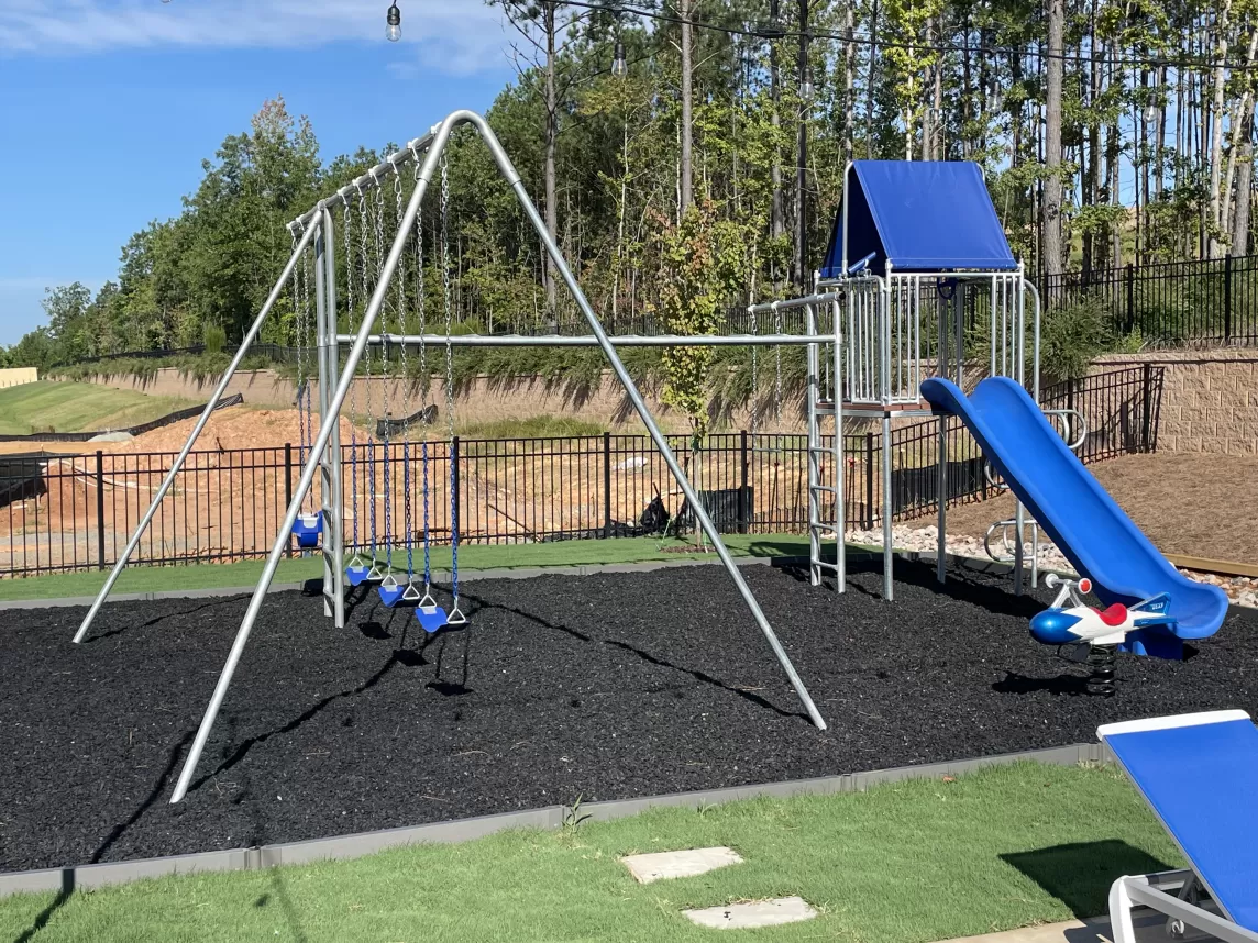Black Rubber Mulch Playground