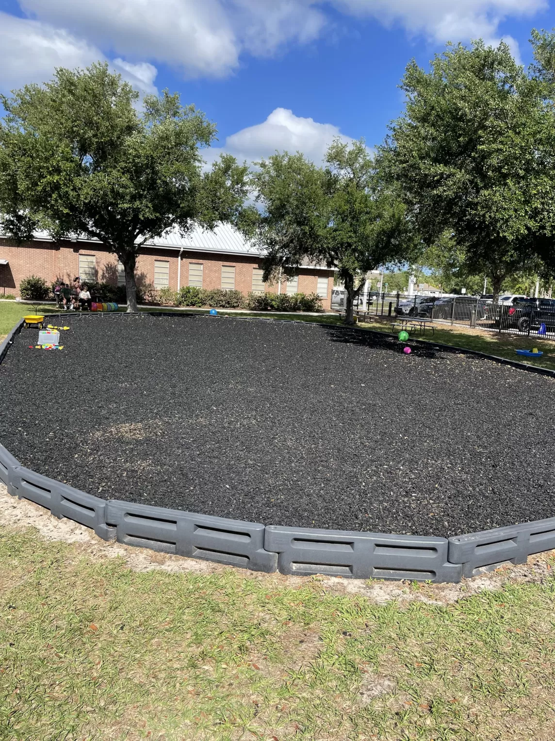 Black Rubber Mulch Playground at First Baptist Church 