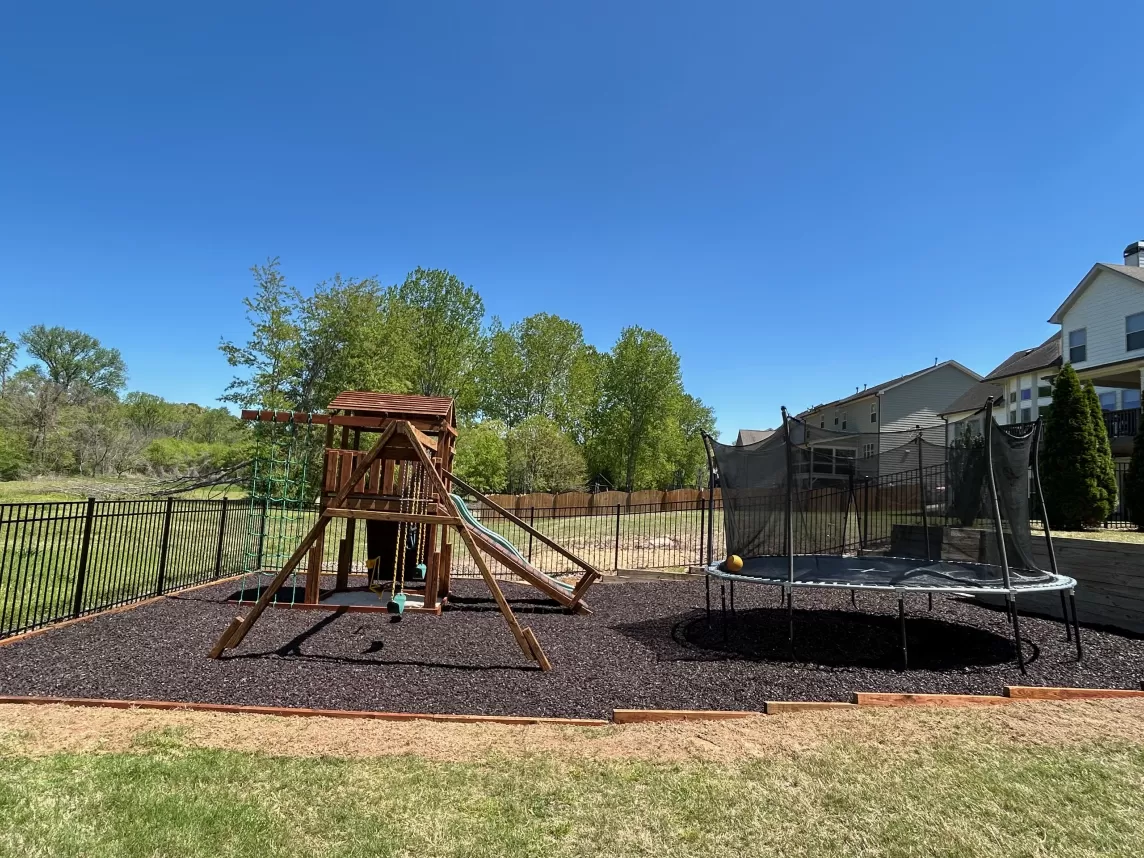 Brown Rubber Mulch Playscape