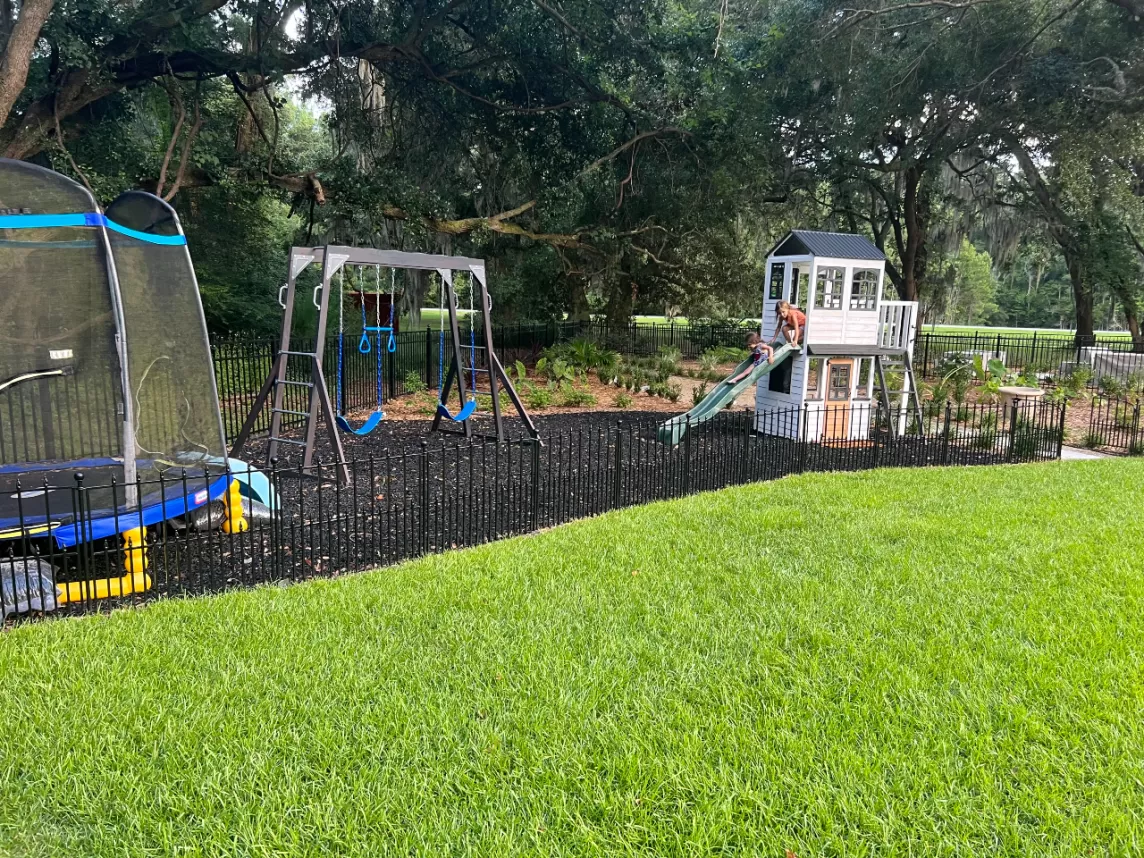 Black Rubber Mulch Play Area