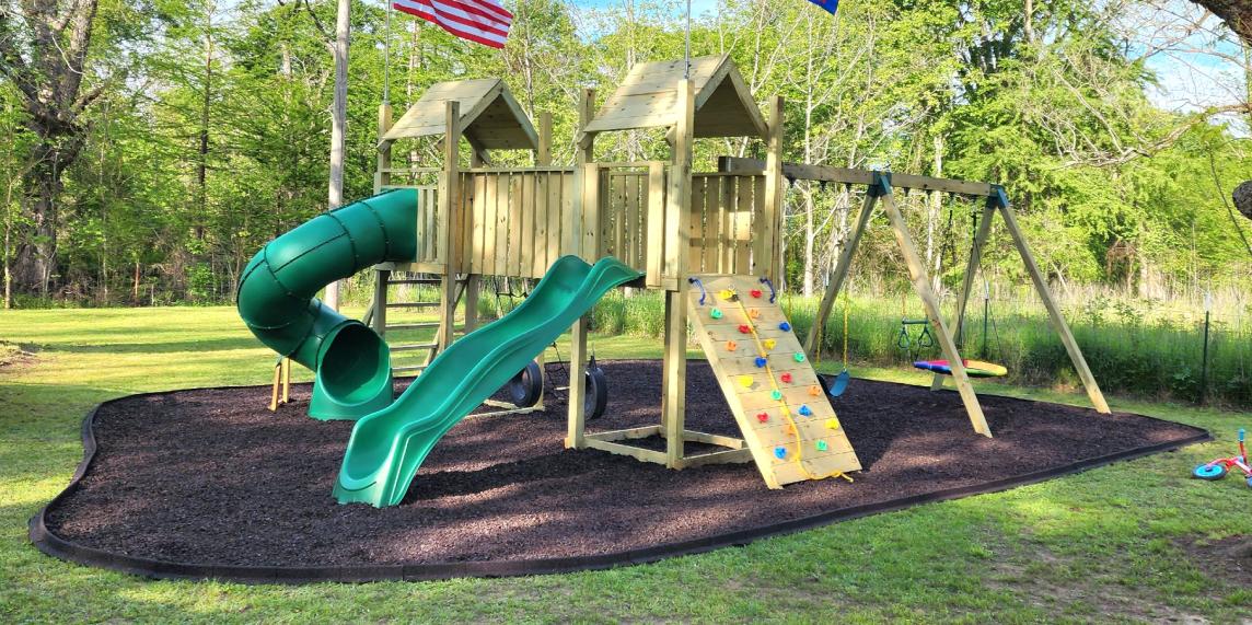 All American Playset with Rubber Mulch