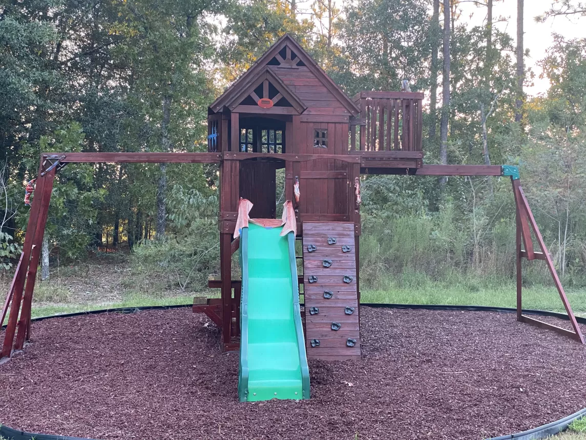 Red Rubber Mulch Home Playground