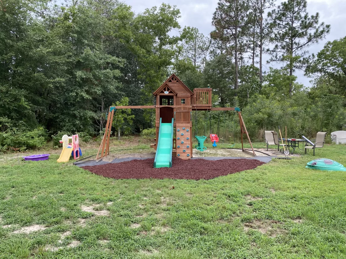 Rubber Mulch Playground in Progress