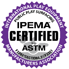 Rubber mulch with IPEMA F1292 under ASTM F3351 certification.